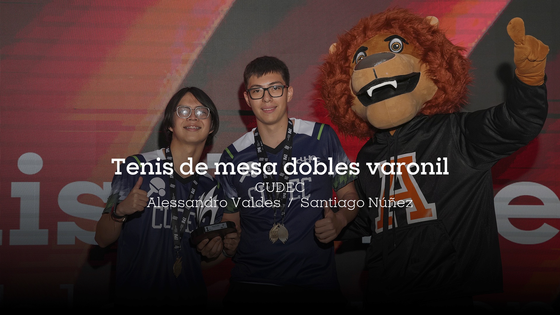 Tenis de mesa dobles varonil